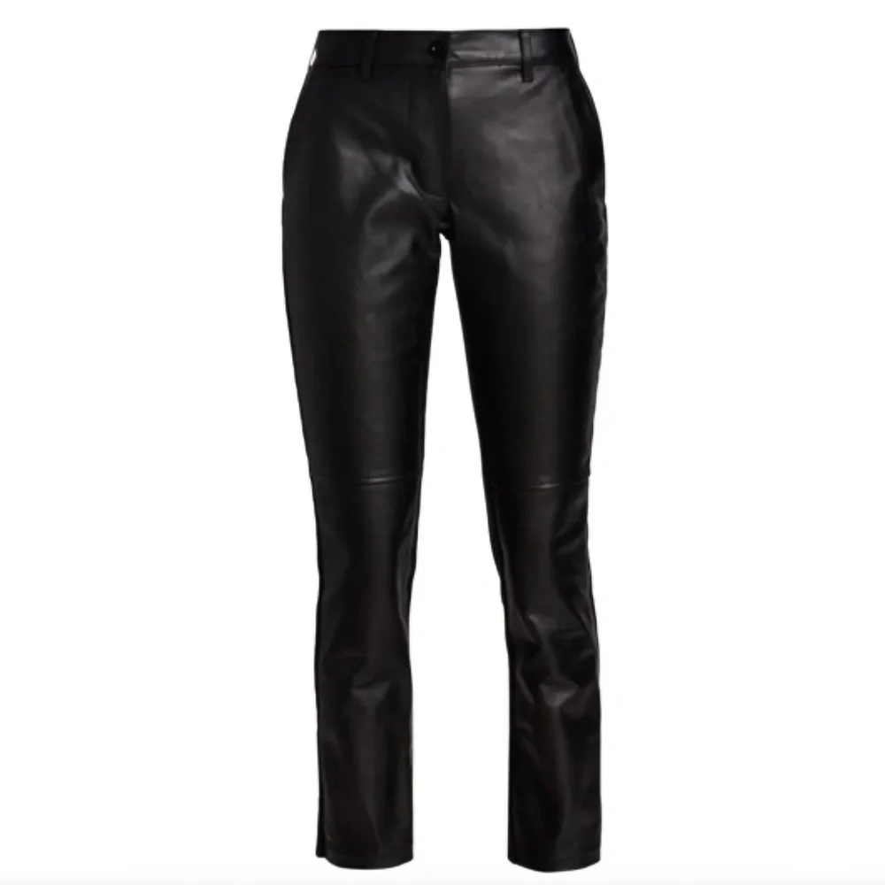 Sacai Mixed-Media Leather Knit Back Pants In Black NWT - Picture 2 of 10